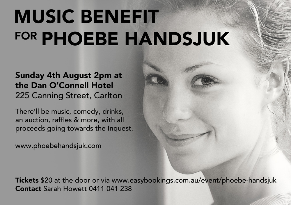 Music Benefit for Phoebe Handsjuk Details